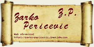 Žarko Peričević vizit kartica